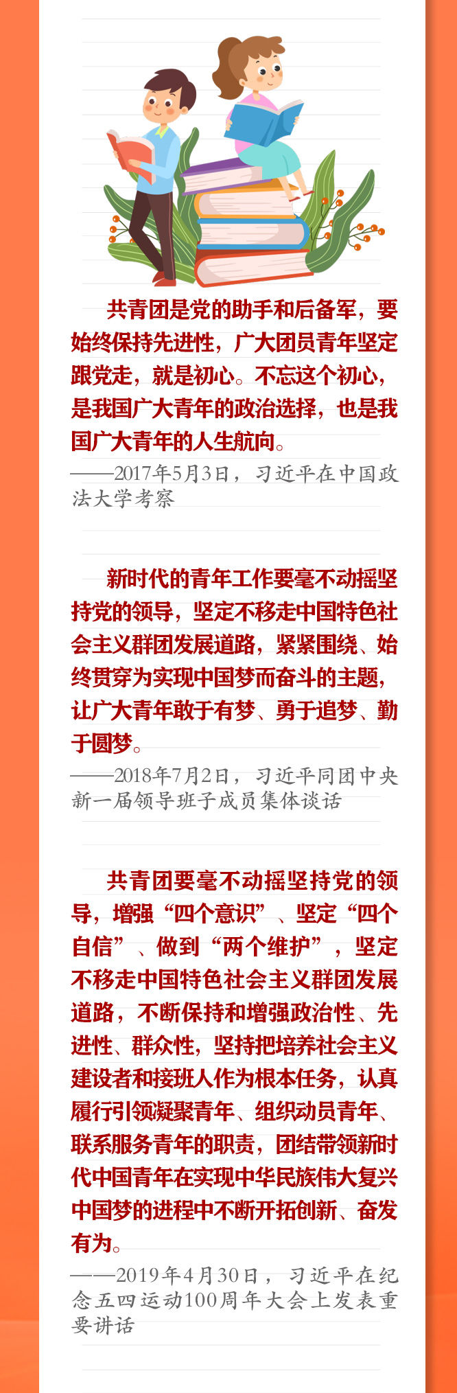 手繪長卷 | 共青團(tuán)員們，總書記這些話要牢記