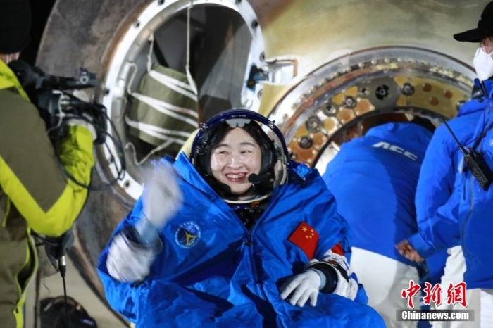 圖為航天員劉洋。孫海英 攝