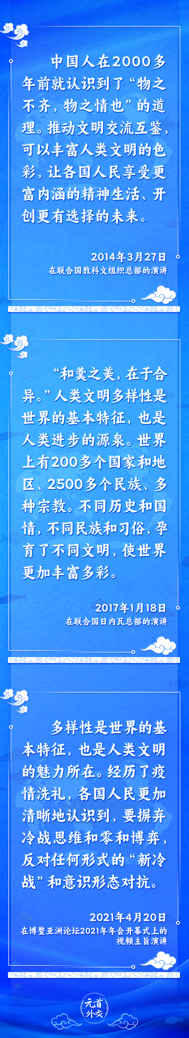 元首外交丨推動文明交流互鑒，習主席提出這些“中國主張”
