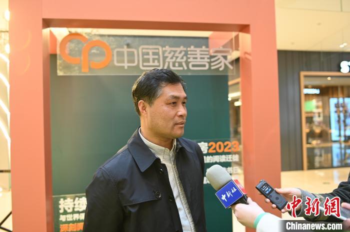 薛濤接受采訪。　于海洋 攝