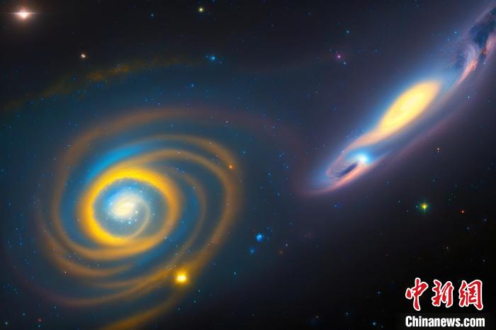 本星系群的三維藝術(shù)圖。　中科院國家天文臺(tái) 供圖