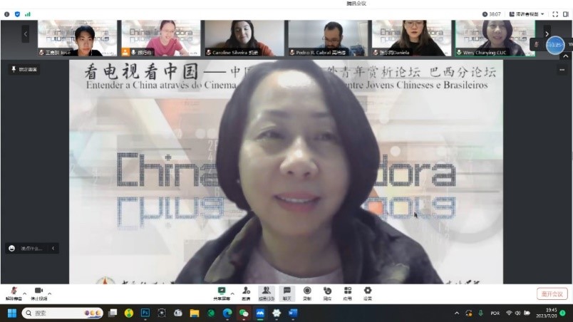 中國傳媒大學(xué)外國語言文化學(xué)院院長文春英教授。 論壇截圖