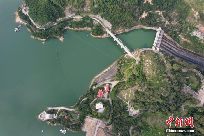 資料圖：俯瞰福建向金門供水工程水源地——泉州山美水庫。王東明 攝