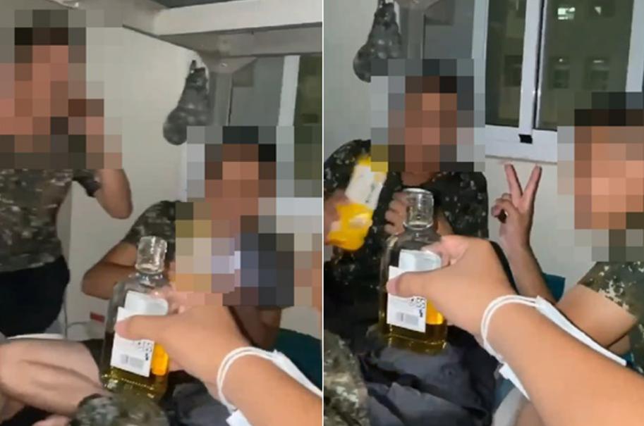 臺軍在宿舍開“飲酒趴”。圖片來源：臺灣“中時(shí)新聞網(wǎng)”。