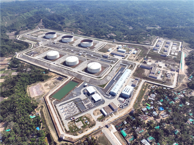 孟加拉國首個(gè)海陸一體化超大型石油儲運(yùn)工程——單點(diǎn)系泊及雙線管道工程。中石油管道局供圖。