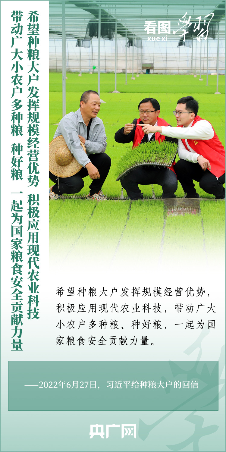 看圖學(xué)習(xí)丨推廣良田、良種、良法、良機(jī) 給農(nóng)業(yè)現(xiàn)代化插上科技的翅膀