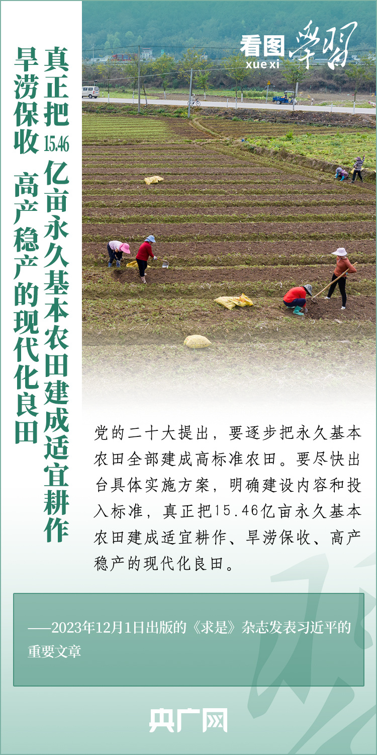 看圖學(xué)習(xí)丨推廣良田、良種、良法、良機(jī) 給農(nóng)業(yè)現(xiàn)代化插上科技的翅膀