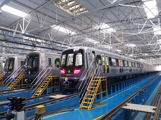 石家莊地鐵二號線列車。 中車齊車集團石家莊公司供圖