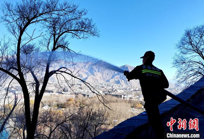 12月6日，布達(dá)拉宮消防救援大隊(duì)在布達(dá)拉宮山體林草區(qū)域開(kāi)展?jié)窕ぷ??！㈣?攝