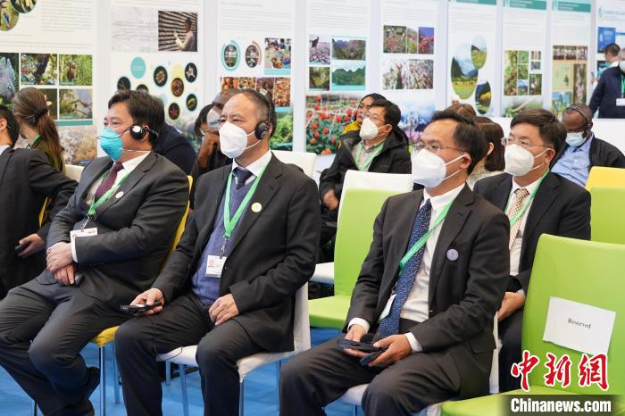 圖為極小種群物種和生物多樣性保護邊會現(xiàn)場?！≡颇鲜×謽I(yè)和草原局供圖