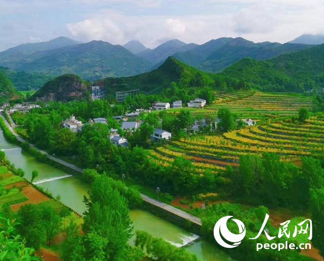 陜西商洛漫川關(guān)鎮(zhèn)民宿群。人民網(wǎng) 王麗攝