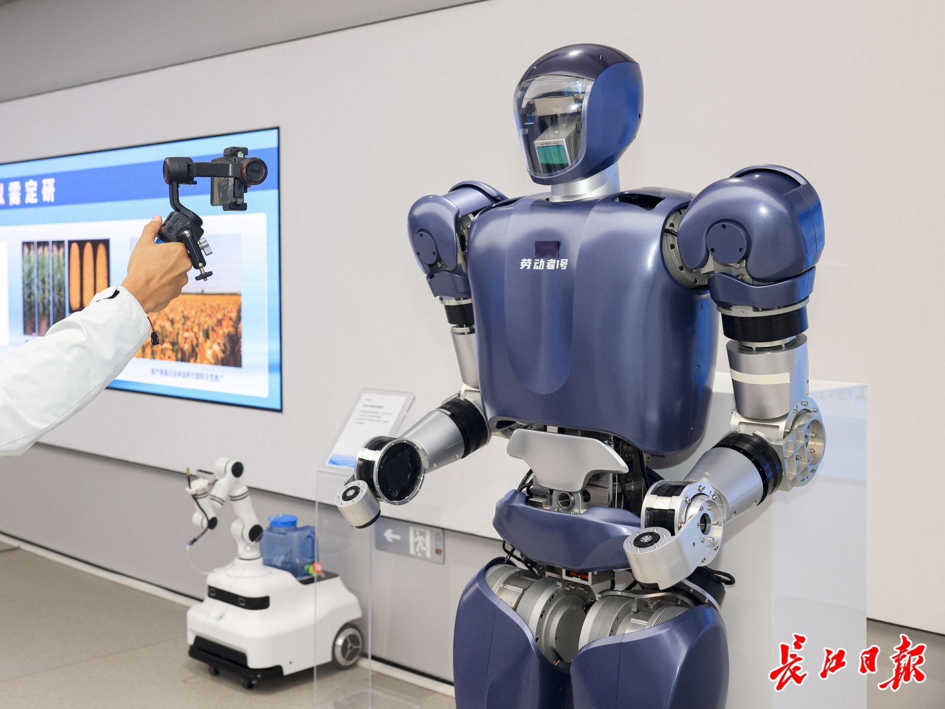格藍(lán)若人形機(jī)器人。長江日?qǐng)?bào)記者胡冬冬 攝