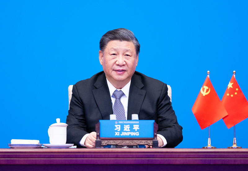 2023年3月15日，習(xí)近平主席在北京出席中國(guó)共產(chǎn)黨與世界政黨高層對(duì)話(huà)會(huì)，并發(fā)表題為《攜手同行現(xiàn)代化之路》的主旨講話(huà)。