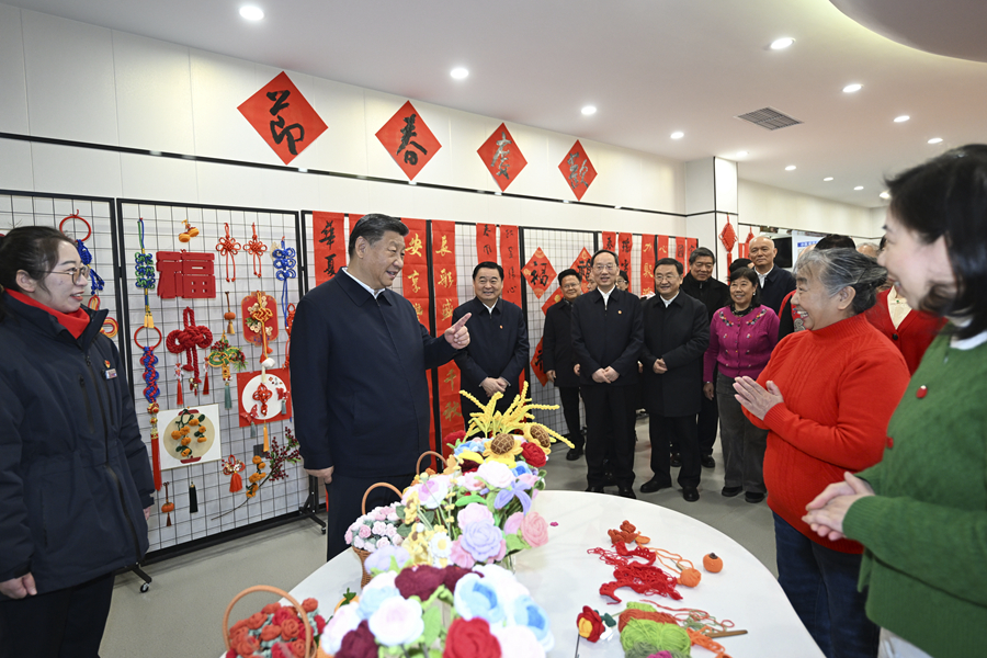 2025年1月23日，習(xí)近平總書記在沈陽大東區(qū)長安街道長安小區(qū)社區(qū)黨群服務(wù)中心考察。