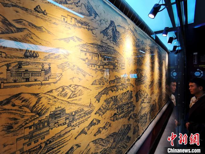 圖為歷代藏醫(yī)藥學(xué)教育機(jī)構(gòu)展示。　張?zhí)砀?攝