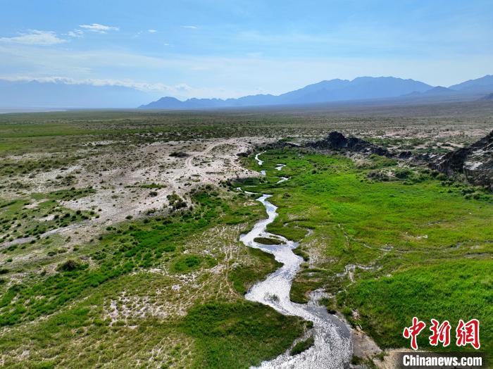 圖為航拍都蘭湖國(guó)家濕地公園綠意盎然?！∑钤鲚?攝
