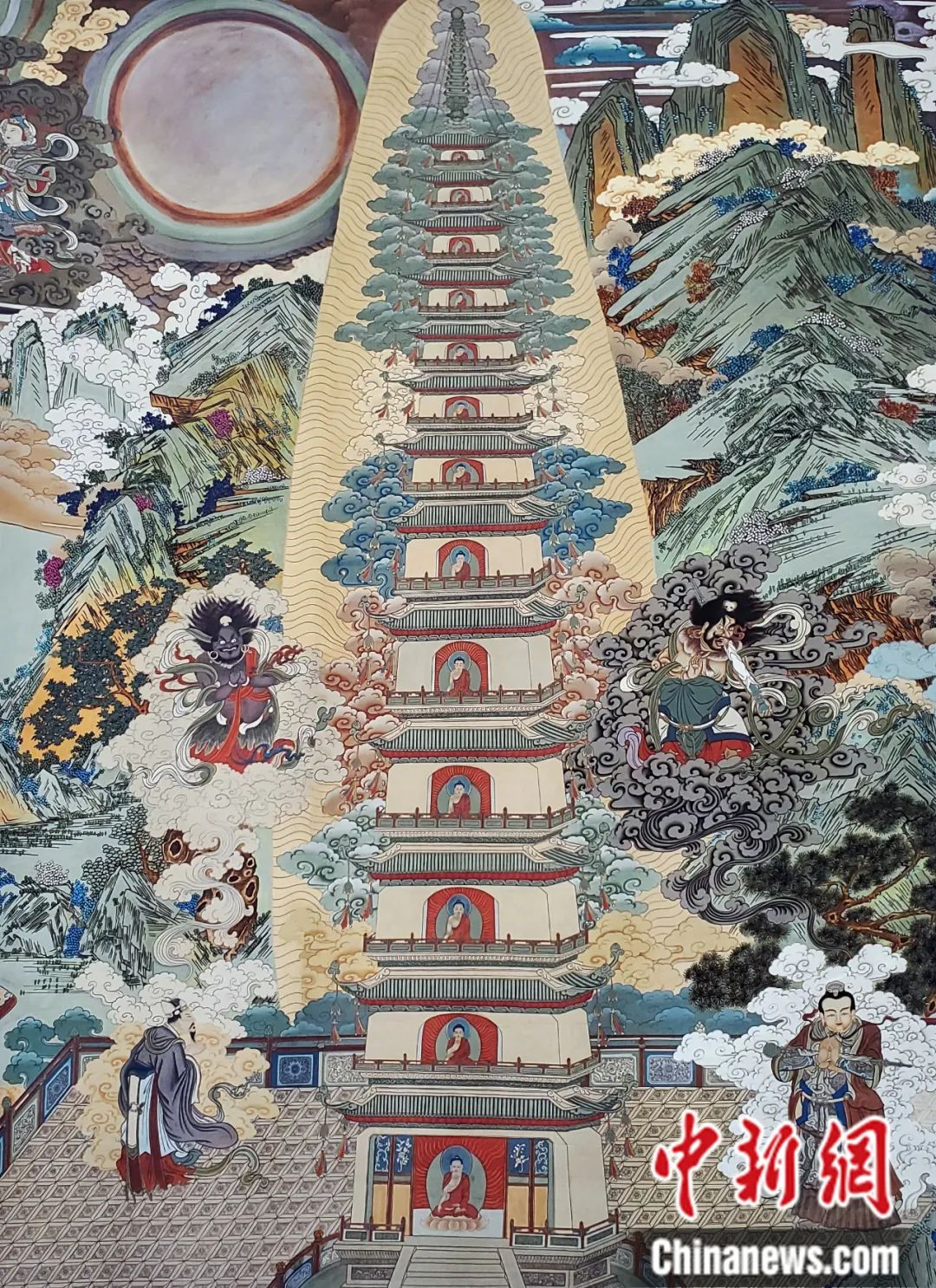 臨摹、補(bǔ)繪的青海瞿曇寺壁畫(huà)。受訪者 供圖