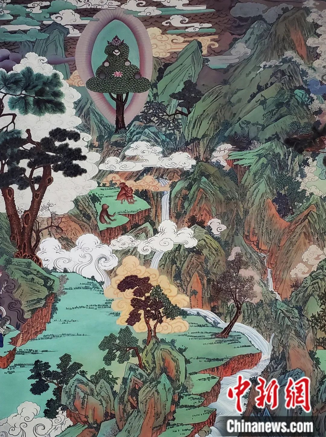 臨摹、補(bǔ)繪的青海瞿曇寺壁畫(huà)。受訪者 供圖