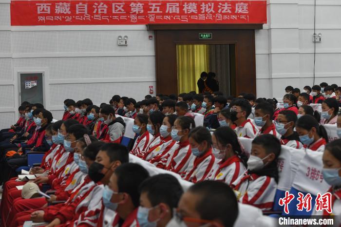圖為西藏自治區(qū)第五屆模擬法庭現(xiàn)場?！∝暩聛硭?攝